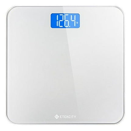 Etekcity Scale for Body Weight, Digital Bathroom Weighing Machine for People, Large and Easy-to-Read Backlight Display, Accurate with High Precision Measurements, Durable Tempered Glass, 400 lbs