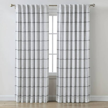 1pc 50"x95" Blackout Window Curtain Panel Gray - Threshold: Modern Solid Drapes, Recycled Polyester, OEKO-TEX Certified (Please be advised that sets may be missing pieces or otherwise incomplete.)