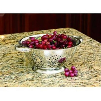 EXCELSTEEL Heavy Duty Stainless Steel Colander 5 Qt | Easy Grip Handles | Self-Draining Base | Mirror Polished | Dishwasher Safe | Pack of 1 Stainless