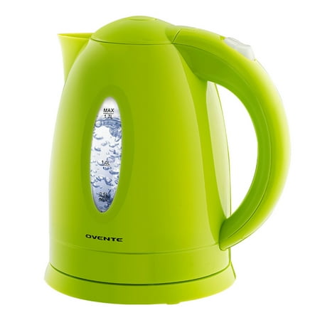 OVENTE Electric Kettle, 1.7L Fast Boiling Water Heater for Coffee or Tea, BPA Free with Water Level Gauge, Auto Shut-Off, Boil-Dry Protection, Indicator Light and Removable Filter, Green KP72G Green