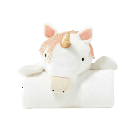Unicorn Kids' Hooded Blanket - Pillowfort: Faux Fur, Machine Washable, OEKO-TEX Certified, Pink & White, 50"x40"