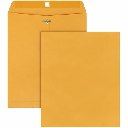 Quality Park 10 x 12 Clasp Envelopes with Clasp Closure and Gummed Seal, Great for Filing, Storing or Mailing Documents, 28 lb Brown Kraft, 100 per Box (QUA37895)