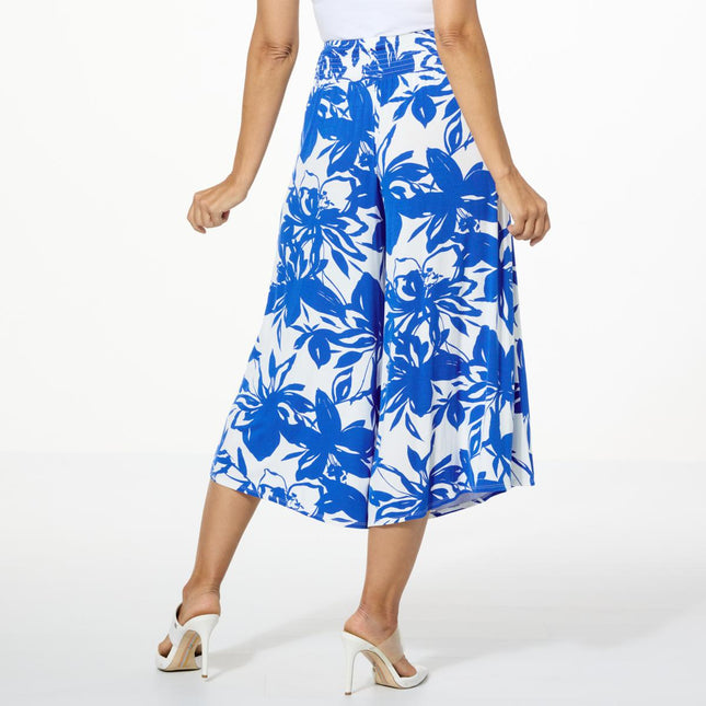Colleen Lopez Women's Printed Asymmetric Pull-On Wide-Leg Pant for Effortless Style