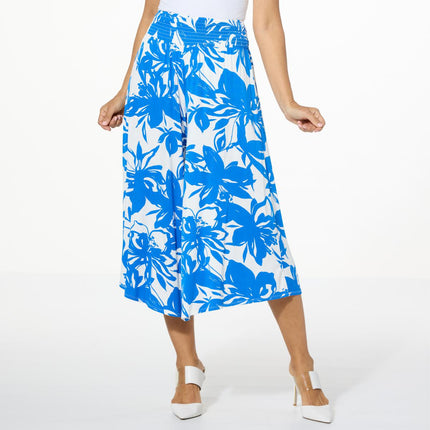Colleen Lopez Women's Printed Asymmetric Pull-On Wide-Leg Pant for Effortless Style
