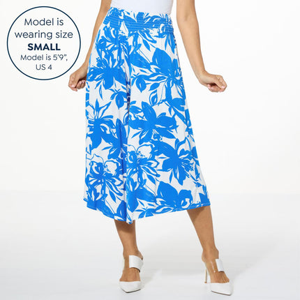 Colleen Lopez Women's Printed Asymmetric Pull-On Wide-Leg Pant for Effortless Style