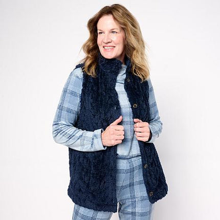Comfort Code Women's Sculpted Plush Cable Knit Sweater Vest