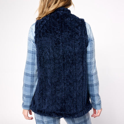 Comfort Code Women's Sculpted Plush Cable Knit Sweater Vest