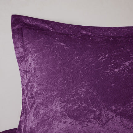 Intelligent Design Felicia Crushed Velvet Comforter Set Full/Queen Purple