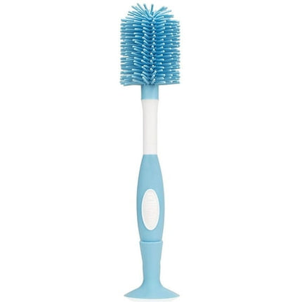 Dr. Brown's Soft Touch No Scratch Baby Bottle Cleaning Brush Nipple Cleaner with Stand and Storage Clip, BPA Free, Blue 1-Pack Brown
