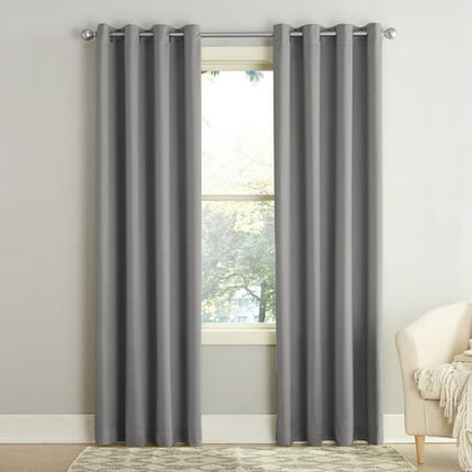 84"x54" Seymour Energy Efficient Grommet Room Darkening Curtain Panel Gray - Sun Zero