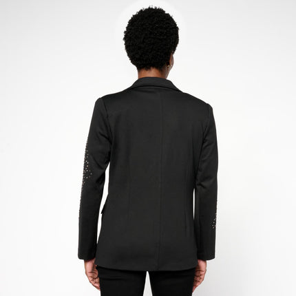 DG2 by Diane Gilman Ponte Embellished Women's Blazer with Functional Pockets
