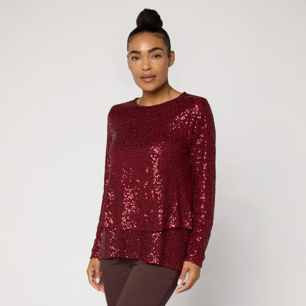 DG2 by Diane Gilman Glamorous Sequin Double Layer Easy Top