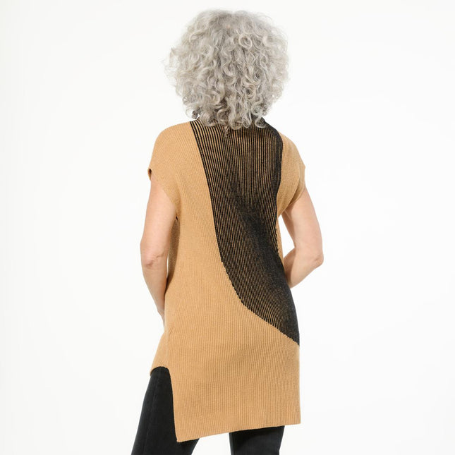 DG2 Diane Gilman SoftEase Mock-Neck Tunic Sweater - Comfortable Curved Hem