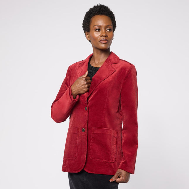 DG2 by Diane Gilman Women's Luxurious Stretch Velvet Blazer Jacket