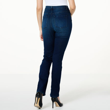 DG2 by Diane Gilman Virtual Stretch Denim Straight-Leg Jean for Women