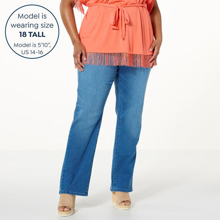 DG2 by Diane Gilman Virtual Stretch Denim Straight-Leg Jean for Women