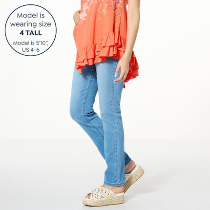 DG2 by Diane Gilman Virtual Stretch Denim Straight-Leg Jean for Women