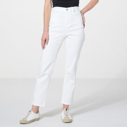 DG2 Diane Gilman Virtual Stretch Denim Straight Leg Crop Jean for Women