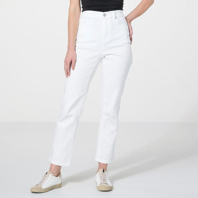 DG2 Diane Gilman Virtual Stretch Denim Straight Leg Crop Jean for Women