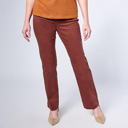 DG2 Virtual Stretch Angled Pocket Slimming Trouser Jean in Rich Cocoa