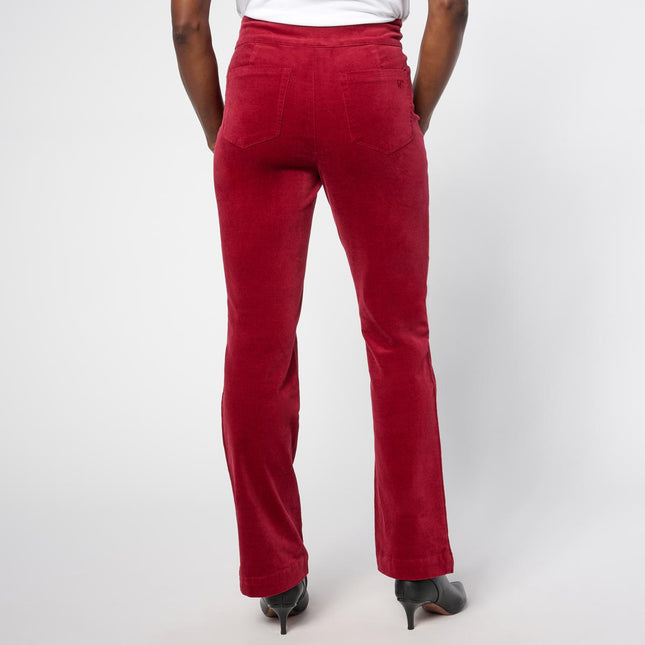 Diane Gilman Stretch Velveteen Baby Bootcut Pant with Functional Pockets
