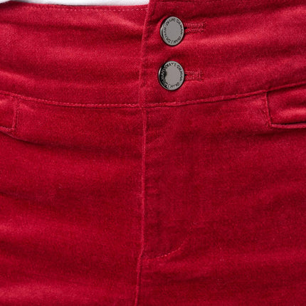 Diane Gilman Stretch Velveteen Baby Bootcut Pant with Functional Pockets
