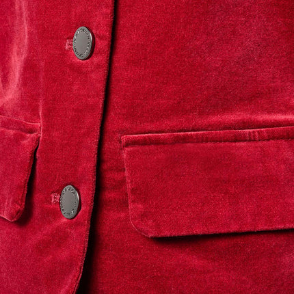 Diane Gilman Stretch Velveteen Collarless Tailored Jacket for Women Sleek Fit