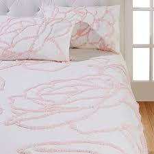 EH FLORAL CHENILLE BEDSPRE ROSE   KING