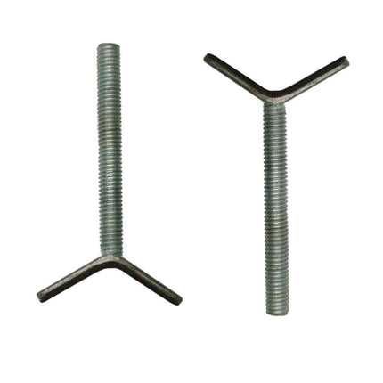 Dreambaby Y-Shaped Spindle Rod Banister Gate Adaptors - For Dreambaby Pressure Mounted Gates - 9.5mm Diameter Size & 4.5inch Length - Silver - 2 Count (Pack of 1) - Model L196 Black