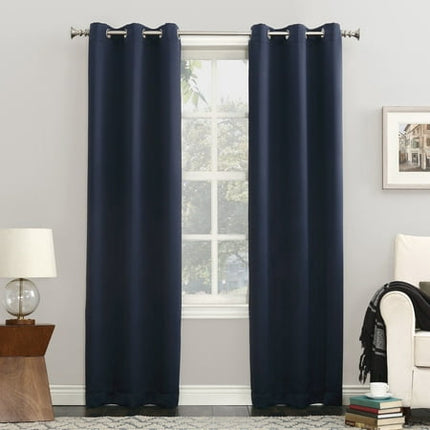 40"x84" Sun Zero Blackout Kenneth Energy Saving Grommet Curtain Panel Cream: Modern Noise Reducing Curtain Panel