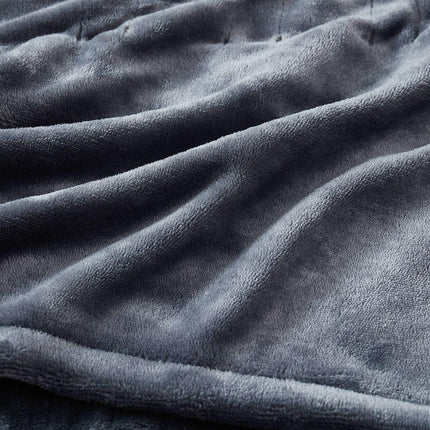 Brookstone Heated Electric Blanket Plush Dual Zone Full/Queen Gray