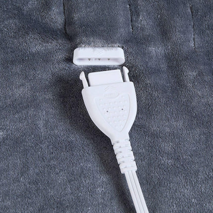 Brookstone Heated Electric Blanket Plush Dual Zone Full/Queen Gray