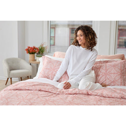 Farm to Home Organic Cotton Coral Batik Duvet Set Queen