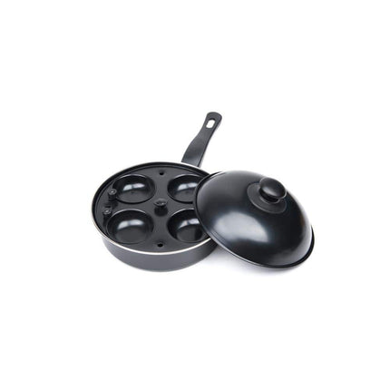 Fox Run Egg Pan, Non-stick Egg Poacher and Fry Pan Set Black