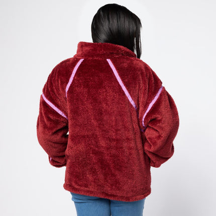 G by Giuliana Teddy Sport Zip-Front Contrast-Trim Sporty Edge Jacket