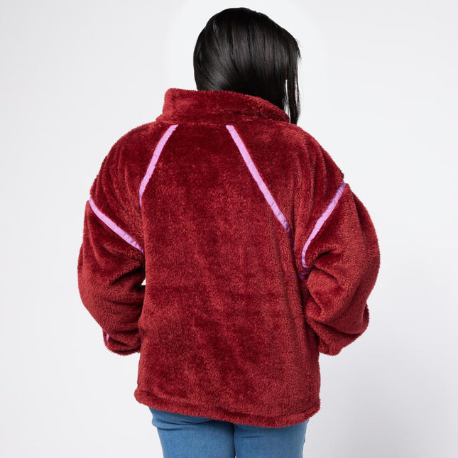 G by Giuliana Teddy Sport Zip-Front Contrast-Trim Sporty Edge Jacket