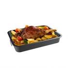 Hastings Home Durable Non-Stick Roasting Pan with Flat Rack for Oven Cooking