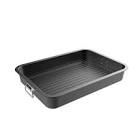 Hastings Home Durable Non-Stick Roasting Pan with Flat Rack for Oven Cooking