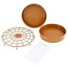 Hastings Home Durable Non-Stick Roasting Pan with Flat Rack for Oven Cooking