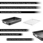 Hastings Home Durable Non-Stick Roasting Pan with Flat Rack for Oven Cooking