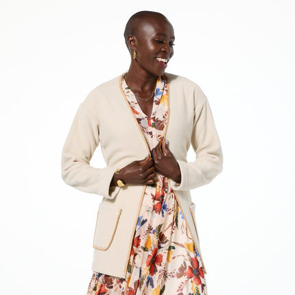 IMAN Global Chic Women's Belted Fleece Jacket – Warm, Stylish, Versatile Outerwear