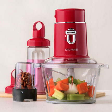 Kitchen HQ 3-in-1 Multi Blender Chopper Grinder with Glass Bowl