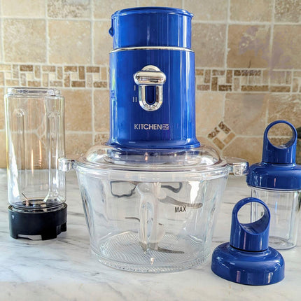Kitchen HQ 3-in-1 Multi Blender Chopper Grinder with Glass Bowl
