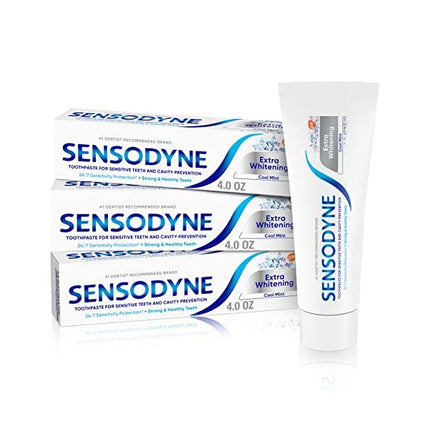 Sensodyne Extra Whitening Toothpaste 3-Pack Cool Mint 4 oz