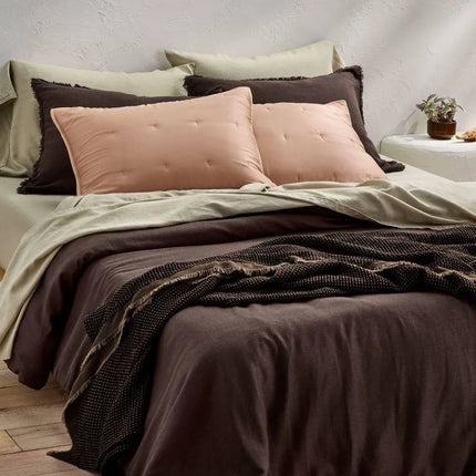 Casaluna Rayon from Bamboo Quilt Pillow Sham 400 Thread Count Standard Clay