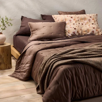 Casaluna Standard 100% Linen Pillowcases 2-Pack Dark Fig