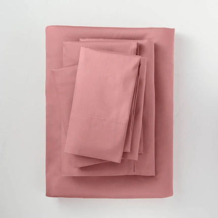 Casaluna Open Box 300 Thread Count Cotton Blend Satin Sheet Set Queen Rose