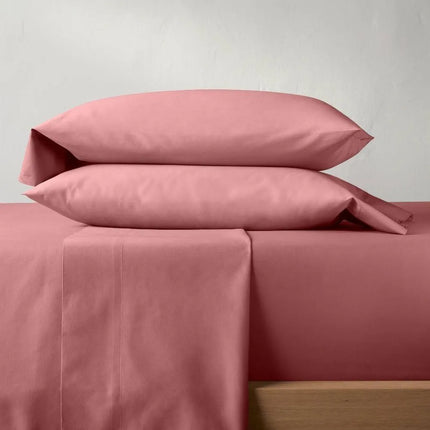 Casaluna Open Box 300 Thread Count Cotton Blend Satin Sheet Set Queen Rose