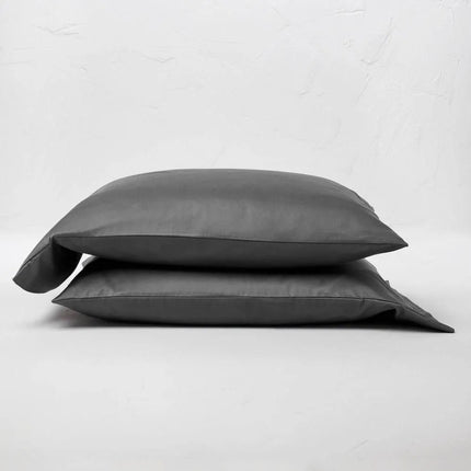 Casaluna 500 Thread Count Supima Cotton Sateen King Pillowcase Set Gray