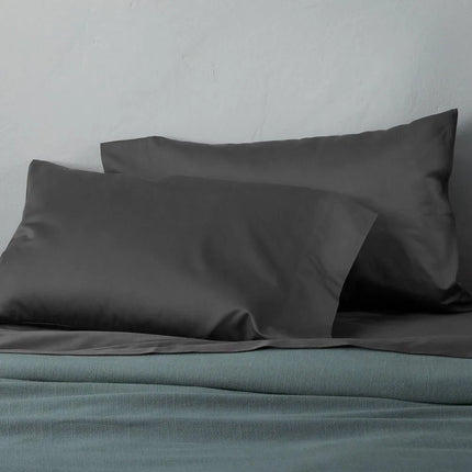 Casaluna 500 Thread Count Supima Cotton Sateen King Pillowcase Set Gray